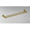 Fortifura Calvi Handdoekhouder - dubbel - rond - Geborsteld Messing PVD (Goud) SW639939