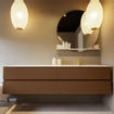 MONDIAZ VICA-DLUX Ensemble meuble de salle de bains - 200cm - meuble sous-vasque Rust - 4 tiroirs - lavabo encastré Cloud à droite - 1 trou de robinet - version haute 60cm - Frappe SW1089113
