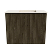 Mondiaz JOYA-DLUX Meuble de toilette 50cm - couleur Shadow - Vasque FAYE position Droite Sans trou de robinet couleur Meli. SW1424864