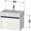 Duravit Ketho 2 meuble sous-lavabo avec 1 tiroir 68.4x46x44cm avec poignée anthracite taupe supermat SW772433