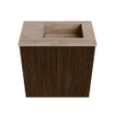Mondiaz JOYA-DLUX Meuble de salle de bains 40cm - couleur Walnut - Vasque FAYE position Droite Sans trou de robinet couleur Saba SW1424646