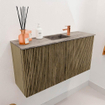 Mondiaz JOYA-DLUX 80cm meuble de salle de bains - couleur Dusk - Vasque FAYE position Milieu 1 trou de robinet couleur Oza. SW1425981