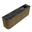 Mondiaz JOYA-DLUX 111.6cm toiletmeubel - ronding links kleur Dusk - Wastafel FAYE positie Rechts 1 kraangat kleur Lava. SW1423257
