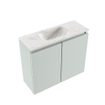 MONDIAZ TURE-DLUX Meuble toilette - 60cm - Greey - EDEN - vasque Ostra - position centrale - 1 trou de robinet SW1104868