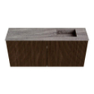 Mondiaz JOYA-DLUX 90cm meuble de toilette - couleur Walnut - Lavabo FAYE position Droite Sans trou de robinet couleur Oza SW1424582