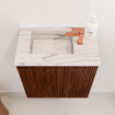 Mondiaz JOYA-DLUX Meuble de toilette 40cm - couleur Ruby - Lavabo FAYE position Gauche 1 trou de robinet couleur Nata SW1425399