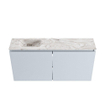 MONDIAZ TURE-DLUX Meuble WC 100cm Clay. Lavabo EDEN Glace position gauche. Sans trou de robinet. SW1103203