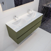 Mondiaz VICA ensemble de meuble de salle de bain - 120cm - meuble sous-vasque armée - 4 tiroirs - lavabo denia double - 2 trous de robinet - version XL 60cm de haut SW1090032