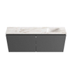 MONDIAZ TURE-DLUX meuble de toilettes 120cm Dark Grey. EDEN lavabo Frappe position à droite. Avec 1 trou de robinet. SW1102742