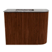 Mondiaz JOYA-DLUX Meuble de salle de bains 51,6cm - arrondi droit couleur Ruby - Vasque FAYE position Gauche 1 trou de robinet couleur Sombra SW1425681