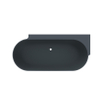 Arcqua Havana Baignoire demi-îlot - 170x80cm - droite - anthracite mat SW1224214
