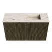 Mondiaz JOYA-DLUX 70cm toiletmeubel - kleur Shadow - Wastafel FAYE positie Rechts 1 kraangat kleur Nata. SW1424950
