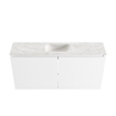 MONDIAZ TURE-DLUX Meuble WC 100 cm Talc. Lavabo EDEN Ostra position milieu. Sans trou de robinet. SW1104673