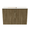 Mondiaz JOYA-DLUX Meuble de salle de bains 60cm - couleur Dusk - Vasque FAYE position Gauche 1 trou de robinet couleur Meli. SW1425818