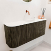 Mondiaz JOYA 103.2cm toiletmeubel - ronding links en rechts kleur Shadow - Wastafel FAYE positie Midden Zonder kraangat kleur Talc. SW1421450