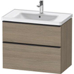 Duravit D-neo Meuble sous vasque 78.4x45.2x62.5cm 2 tiroirs Chêne (terra) mat SW640959