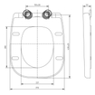 Saniclass Closetzitting - quickrelease - softclose - geschikt voor Duravit D-code - wit glanzend SW1159430