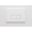 Adema Salina 2.0 Toiletset - 48.5x36x32cm - diepspoel - spoelrandloos - QeramiQ inbouwreservoir - softclose - quickrelease - toiletzitting - mat witte metalen bedieningsplaat - rechthoekige knoppen - wit SW1474594