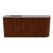 Mondiaz JOYA-DLUX 91.6cm toiletmeubel - ronding rechts kleur Ruby - Wastafel FAYE positie Links 1 kraangat kleur Oza. SW1425542