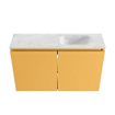 MONDIAZ TURE-DLUX Meuble toilette - 80cm - Ocher - EDEN - vasque Opalo - position droite - sans trou de robinet SW1104403