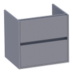 BRAUER Adore wastafelonderkast - 60x46x55cm - 2 softclose lades - greeploos - 1 sifon uitsparing - mat grijs SW1198380