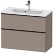 Duravit D-neo Meuble sous vasque 81x37.2x62.5cm 2 tiroirs Basalte mat SW641385