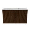 Mondiaz JOYA-DLUX 70cm toiletmeubel - kleur Walnut - Wastafel FAYE positie Midden 1 kraangat kleur Glace. SW1422374