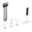Hansgrohe Finoris Ensemble de robinetterie de baignoire 4 trous avec s-box blanc mat SW651190