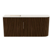 Mondiaz JOYA-DLUX Meuble de toilette 91,6cm - arrondi droit couleur Noyer - Vasque FAYE position Gauche 1 trou de robinet couleur Meli SW1424441