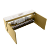 MONDIAZ TURE-DLUX Meuble de toilettes 120cm Oro. EDEN lavabo Frappe position milieu. Sans trou de robinet. SW1102911