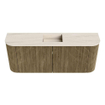 Mondiaz JOYA-DLUX 103.2cm toiletmeubel - ronding links en rechts kleur Dusk - Wastafel FAYE positie Midden Zonder kraangat kleur Meli. SW1425886