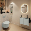 MONDIAZ TURE-DLUX Meuble WC 60 cm Greey. EDEN vasque Opalo position droite. Avec 1 trou de robinet. SW1104334