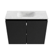 MONDIAZ TURE-DLUX Meuble toilette - 60cm - Urban - EDEN - vasque Opalo - position centrale - sans trou de robinet SW1104152