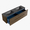 Mondiaz CIRO-DLUX Ensemble de meubles de salle de bains - 170x45x50cm - Vasque solid surface Lava - 2 lavabos double - 2 trous de robinet - 4 tiroirs - Dusk SW1533057