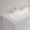 Villeroy & Boch Finion lavabo pour meuble - avec 2 trous de robinetterie 120x50cm - Ceramic+ sans trop-plein stone white SW209578