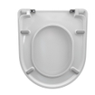 Saniclass Abattant WC déclipsable et softclose compatible avec Duravit Starck 3 blanc brillant SW729015