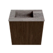 Mondiaz JOYA-DLUX Meuble de toilette 40cm - couleur Walnut - Lavabo FAYE position Gauche Sans trou de robinet couleur Oza SW1424544