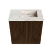 Mondiaz JOYA-DLUX Meuble de toilette 40cm - couleur Walnut - Vasque FAYE position Droite Sans trou de robinet couleur Frappe SW1422293
