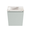 MONDIAZ TURE-DLUX Meuble toilette - 40cm - Greey - EDEN - vasque Frappe - position gauche - sans trou de robinet SW1102766