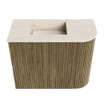 Mondiaz JOYA-DLUX Meuble de salle de bains 51,6cm - arrondi droit couleur Dusk - Vasque FAYE position Gauche 1 trou de robinet couleur Meli. SW1425834