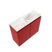 MONDIAZ TURE-DLUX Meuble toilette - 60cm - Fire - EDEN - vasque Frappe - position droite - sans trou de robinet SW1102757