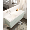 Mondiaz VICA ensemble de meuble de salle de bain - 120cm - meuble sous lavabo greey - 2 tiroirs - lavabo cloud gauche - sans trou de robinet XL version 60cm de haut SW1090870