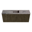Mondiaz JOYA-DLUX 100cm meuble de salle de bains - couleur Shadow - Vasque FAYE position Milieu Sans trou de robinet couleur Sombra. SW1425217