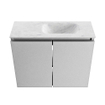 MONDIAZ TURE-DLUX Meuble WC 60 cm Plata. Vasque EDEN Opalo position droite. Avec 1 trou de robinet. SW1104445