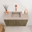 Mondiaz JOYA-DLUX 60cm toiletmeubel - kleur Dusk - Wastafel FAYE positie Midden Zonder kraangat kleur Saba. SW1426048
