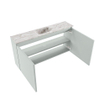 MONDIAZ TURE-DLUX Meuble toilette - 100cm - Greey - EDEN - vasque Glace - position centrale - 1 trou de robinet SW1103306