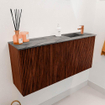 Mondiaz JOYA-DLUX 90cm meuble de toilette - couleur Ruby - Vasque FAYE position Droite 1 trou de robinet couleur Sombra. SW1425678