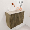Mondiaz JOYA-DLUX 50cm toiletmeubel - kleur Dusk - Wastafel FAYE positie Links Zonder kraangat kleur Frappe. SW1423047