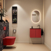 MONDIAZ TURE-DLUX Meuble toilette - 60cm - Fire - EDEN - vasque Lava - position droite - 1 trou de robinet SW1103760