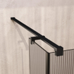 BRAUER Oblivion Paroi de douche à l'italienne - 90x200cm - paroi latérale 30cm - verre clair nervuré - traitement du verre - Noir Mat SW1476037